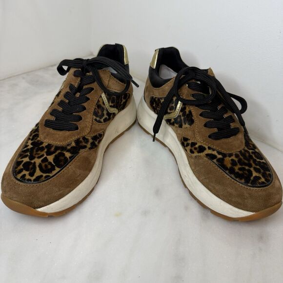 Voile Blanche Julia Flowee Sneaker Size US 6.5 EUR 37 Leopard Print Luxury - Picture 4 of 14